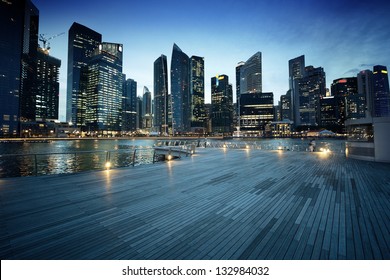 Singapore city in sunset time - Powered by Shutterstock