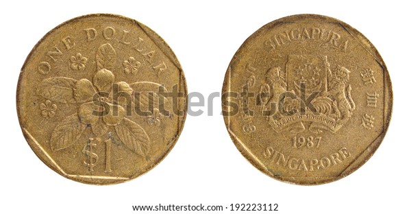 Singapore Coin 1 Dollar Stock Photo Edit Now 192223112