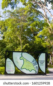 Singapore Dec 30th 2019: The Main Entrance Of Thomson Nature Park. 
Opened On 12 October 2019, The Park Is Being Developed On The Site Of A Former Hainan Village Which Was Established In The 1800s.