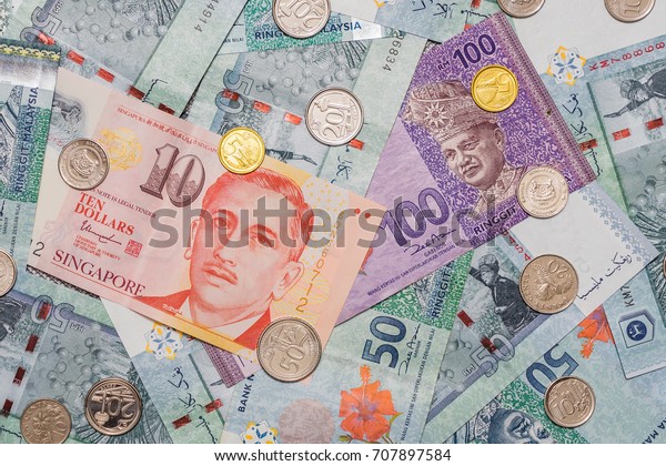 Singapore Dollar Coins On Top Malaysian Stock Photo Edit Now 707897584