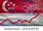 Singapore economic growth on financial graph. Singapore financial growth on market graph