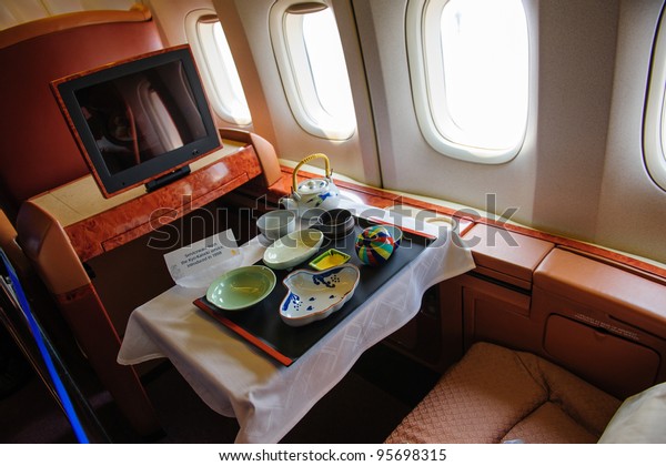 Singapore February 12 First Class Cabin Stock Photo Edit