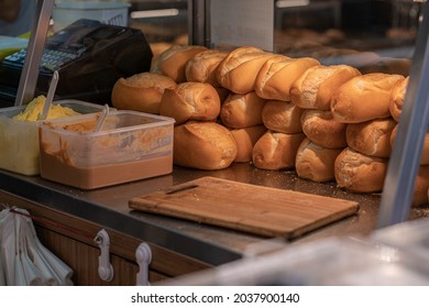 Singapore French Loaf , Butter Or Kaya  Local Bakery