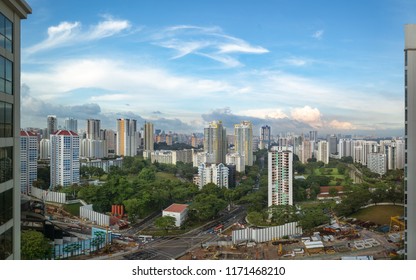 Singapore Hotel Room View Over The City