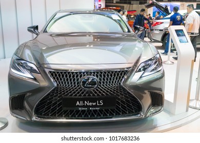 SINGAPORE - JANUARY 14, 2018: Lexus LS at motorshow in Singapore.