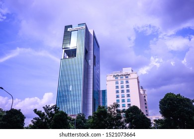 Singapore, January 2018 - Raffles Hospital Singapore Under The Blue Sky