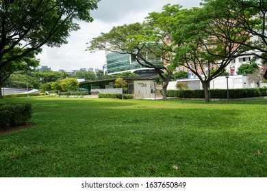 Singapore. January 2020.   A Panoramic View Of The Visual Art Studio Building 