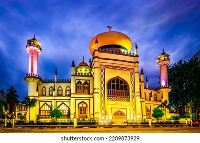 Singapore - Jul 5, 2022 : Sultan Masjid Mosque At Kampong Glam, Singapore.