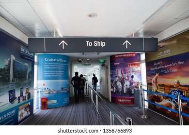 SINGAPORE, JULY 17, 2016: Cruise Departure Center Of Singapore Harbourfront