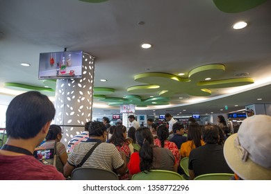 SINGAPORE, JULY 17, 2016: Waiting Area Of Star Cruise At Singapore Harbourfront