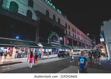 SINGAPORE - JULY 26, 2022 : Mustafa Centre At Little India In Singapore It Is One Of Singapore's 24-hour Shopping Mall. It Sells More Than 300K Items Plus Services Such As Foreign Exchange Travel