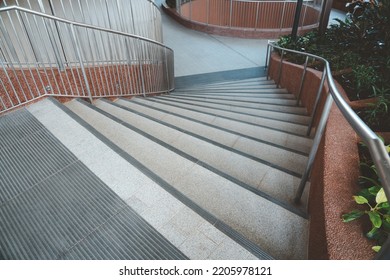 Singapore - July 27,2022 : Architecture Stair At CapitaSpring In Singapore.