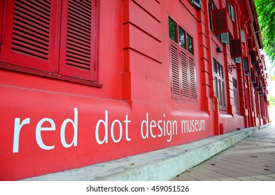 Singapore, Singapore - June, 6th 2016: Red Dot Museum In Singapore, Design Museum For Any Kind Of Design And Award Winning Stuff. It Is Located In Maxwell Road.