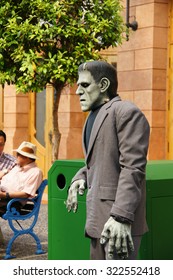 SINGAPORE - JUNE, 7 2011 : A Shot Of Frankenstein, These Kind Of Movie Characters Become One Of The Attractions At Universal Studios, Theme Park Located Within Resorts World Sentosa, Singapore.