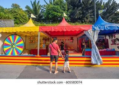 Singapore, Singapore - March 18, 2017 : Fun Fair Games At Gardens By The Bays, Singapore During Children Festival