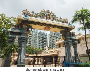 SINGAPORE, MARCH 23, 2017: Sri Thandayuthapani Temple, Singapore