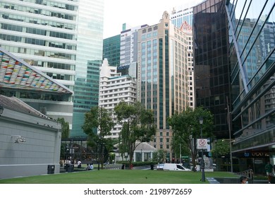 Singapore, Marina Bay 1st June 2022. Low Angle View Of Ocean Financial Center 