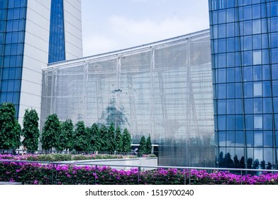 Singapore - May 10, 2014: Close Up From Marina Bay Sands Exterior Facade