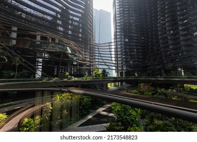 Singapore - May 22, 2022: Green Open Space View At Marina One.