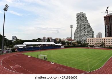 SINGAPORE - MAY 25, 2015: Say Scene Of Bishan Stadium. Bishan Stadium Is A 4,000 Seats Multi-purpose Arena Which Has A Retractable Roof.