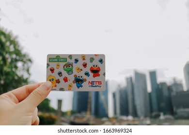 Singapore - May 27, 2018: The Ez-link Card Was The Very First Contactless Stored Value Card Introduced For Public Transit Use On The MRT, LRT And Buses In April 2002.