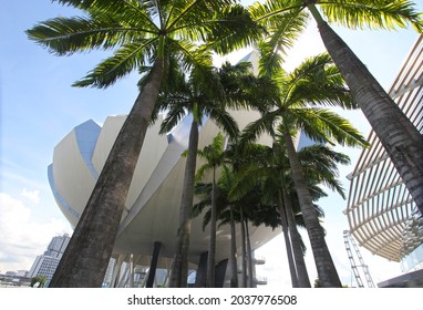 Singapore - May 31, 2019. Singapore ArtScience Museum in Marina Bay Sands.