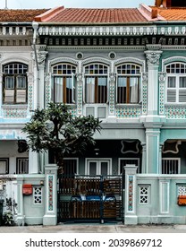 Singapore - May 8 2021: Joo Chiat Road Peranakan Houses