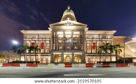 Singapore national Gallery at night