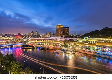 Singapore Night At Clarke Quay