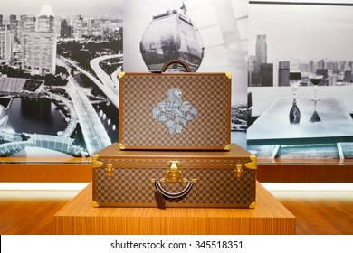 SINGAPORE - NOVEMBER 08, 2015: inside the Louis Vuitton store. Louis Vuitton is a French fashion house, one of the world's leading international fashion houses