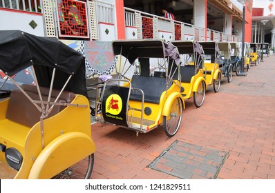 SINGAPORE - NOVEMBER 16, 2018: Rickshaw Parked In Bugis Singapore