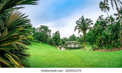 Singapore - Oct 12, 2022 : The Shaw Foundation Symphony Stage  Is Used For Outdoor Concerts At The Singapore Botanic Gardens. An UNESCO World Heritage Site Of Singapore.