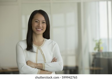 Singapore, Portrait Of Business Woman In Office