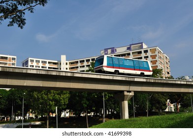 Singapore Public Transport System Monorail Train