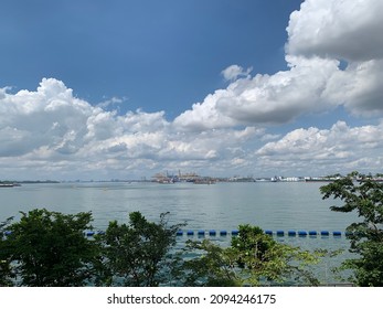 Singapore Punggol sea side and the sky view