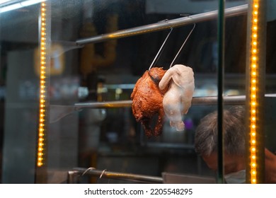 Singapore - Sep 22 2022: Chicken Rice Stall At Singapore Hawker Centre