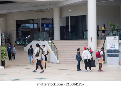 Singapore, Singapore - September 08, 2019: Students The Lasalle College Of The Arts In Singapore.