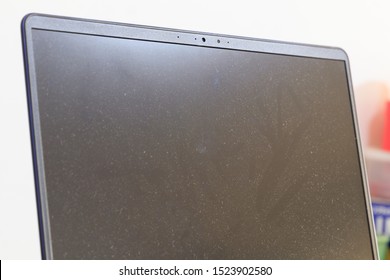 Singapore - SEPTEMBER 30, 2019: Dust Streaks On A Computer Scree