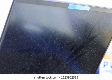 Singapore - SEPTEMBER 30, 2019: Dust Streaks On A Computer Scree