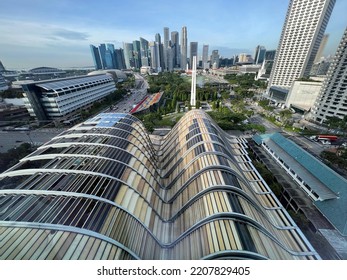 Singapore - September 4 2022: Aerial View Over South Beach And The Singapore Skyline