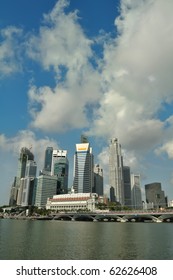 Singapore Skyline And River At Day Time