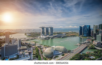 Singapore Skyline. Singapore`s business district - Powered by Shutterstock