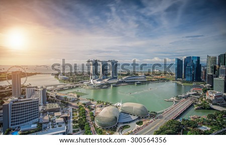 Singapore Skyline. Singapore`s business district