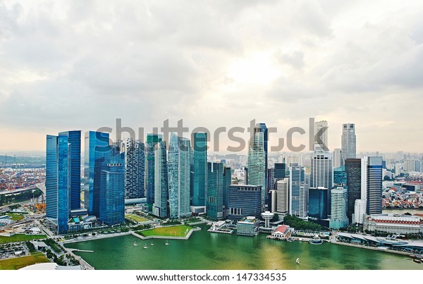 Singapore Skyline View Marina Bay Sands Stock Photo Edit Now