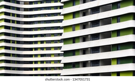 SINGAPORE-23 MAR 2019:Singapore Punggol area Water terrace residential building 