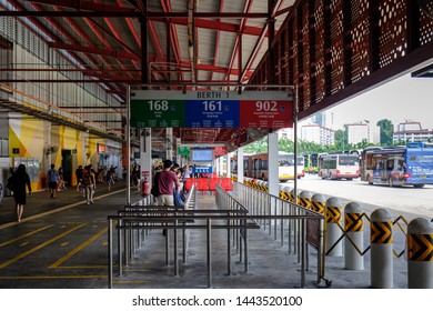 Singapore-27 JUN 2019:Singapore Bus Interchange Open Space Perspective