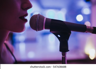 singer and microphone
