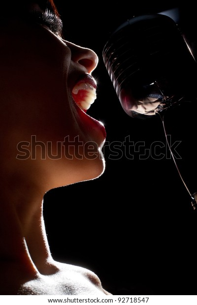 Human Mouth Singing Microphone Singer Stock Photos 