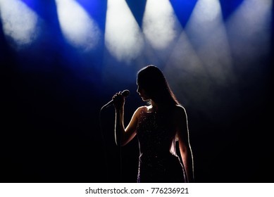 Singer Woman On Stage