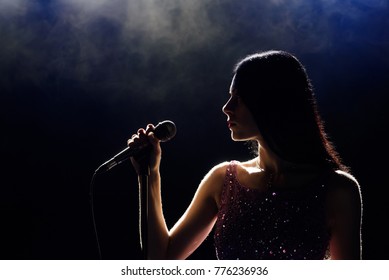 Singer Woman On Stage